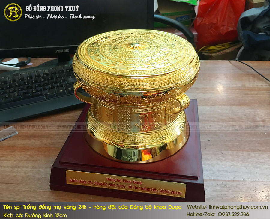 Trống Đồng Mạ Vàng 24k - Hàng Đặt Của Đảng Bộ Khoa Dược 5