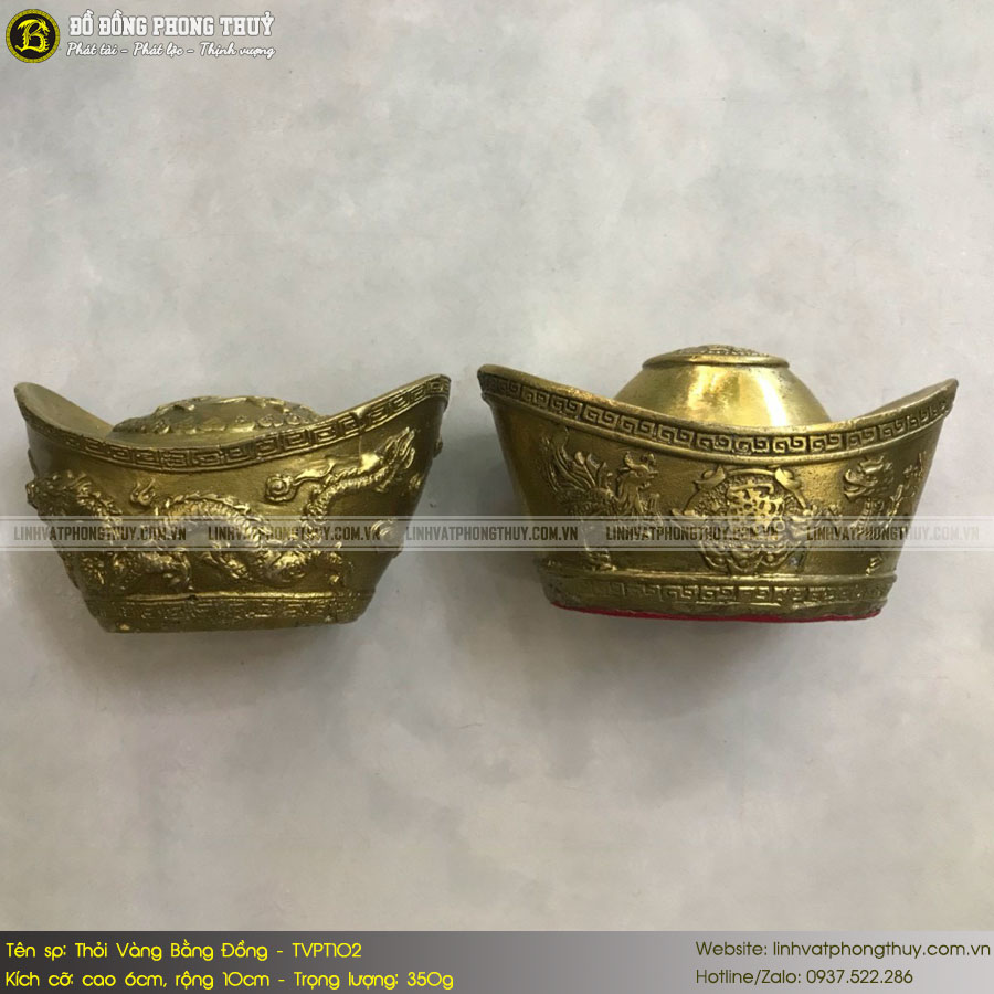 Thỏi Vàng To Bằng Đồng Cao 6cm, Rộng 10cm - TVPT102 2