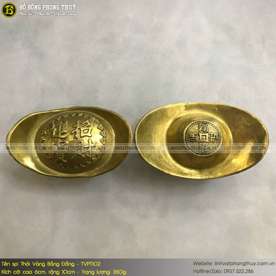 Thỏi Vàng To Bằng Đồng Cao 6cm, Rộng 10cm - TVPT102 3