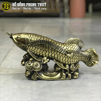 Tượng Cá Rồng Bằng Đồng Dài 40cm - TCCD541