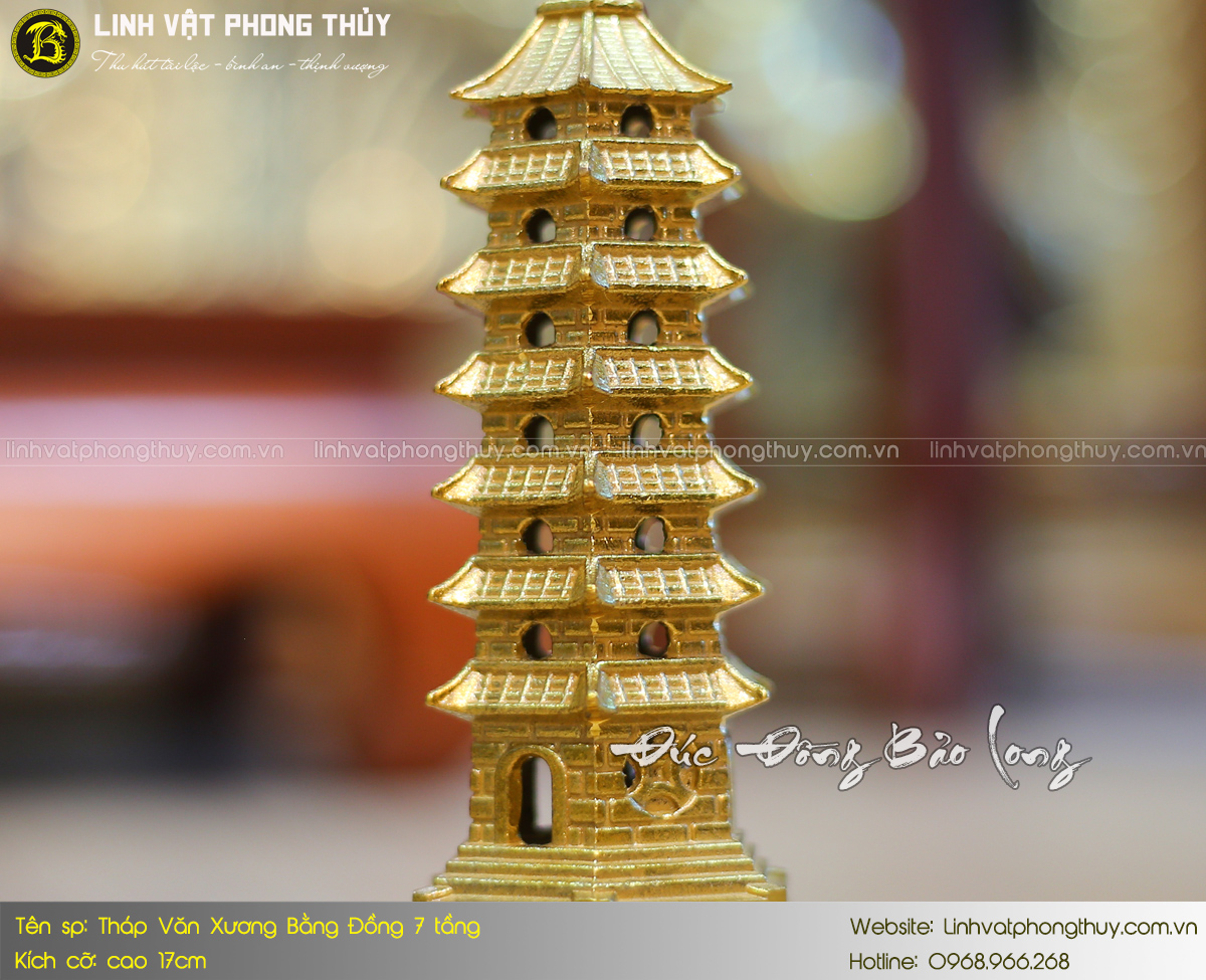 Tháp Văn Xương Bằng Đồng 7 Tầng Cao 17cm 5