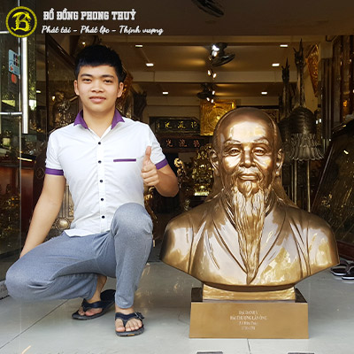 Tượng Hải Thượng Lãn Ông Lê Hữu Trác Bằng Đồng Cao 81cm - TDN004