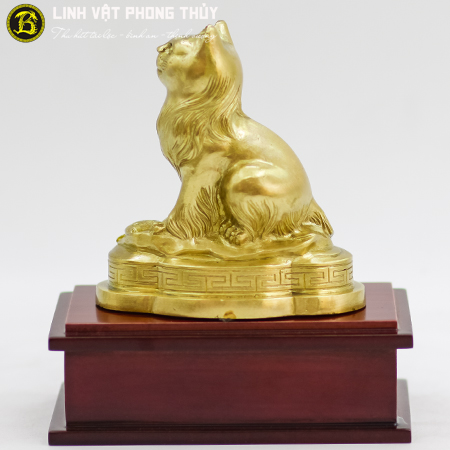 Mèo Bằng Đồng Vàng Cỡ Nhỏ Cao 9cm