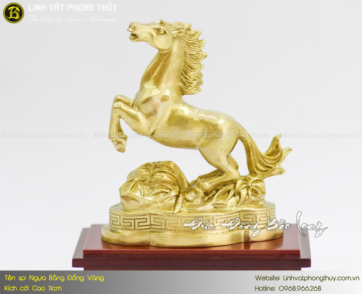 tượng ngựa bằng đồng cao 11cm