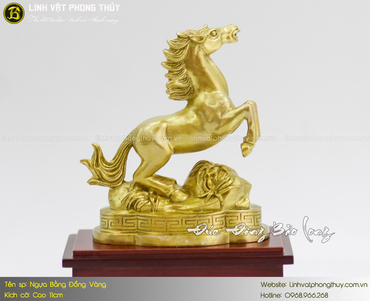 tượng ngựa bằng đồng cao 11cm