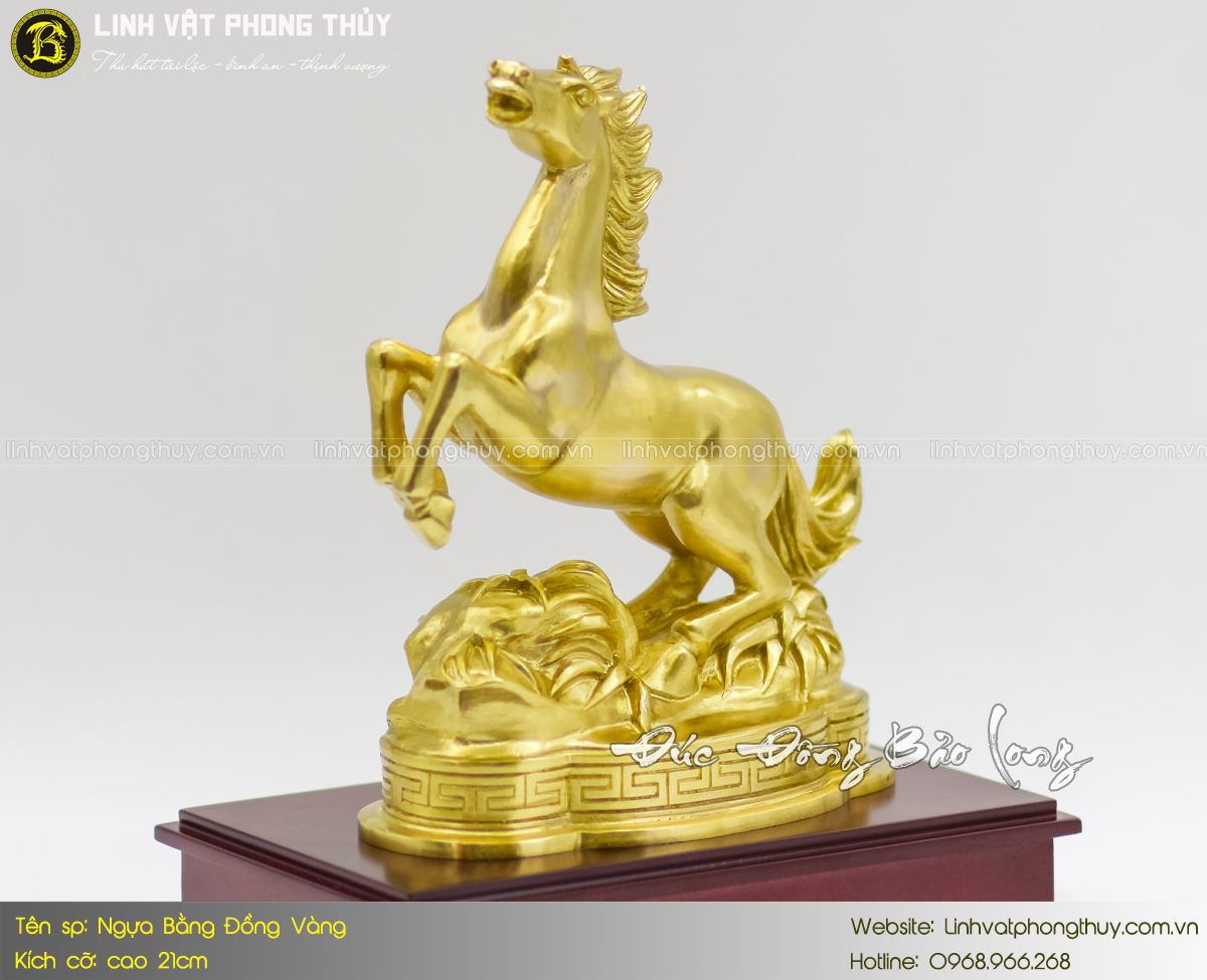 tượng ngựa bằng đồng cao 21cm
