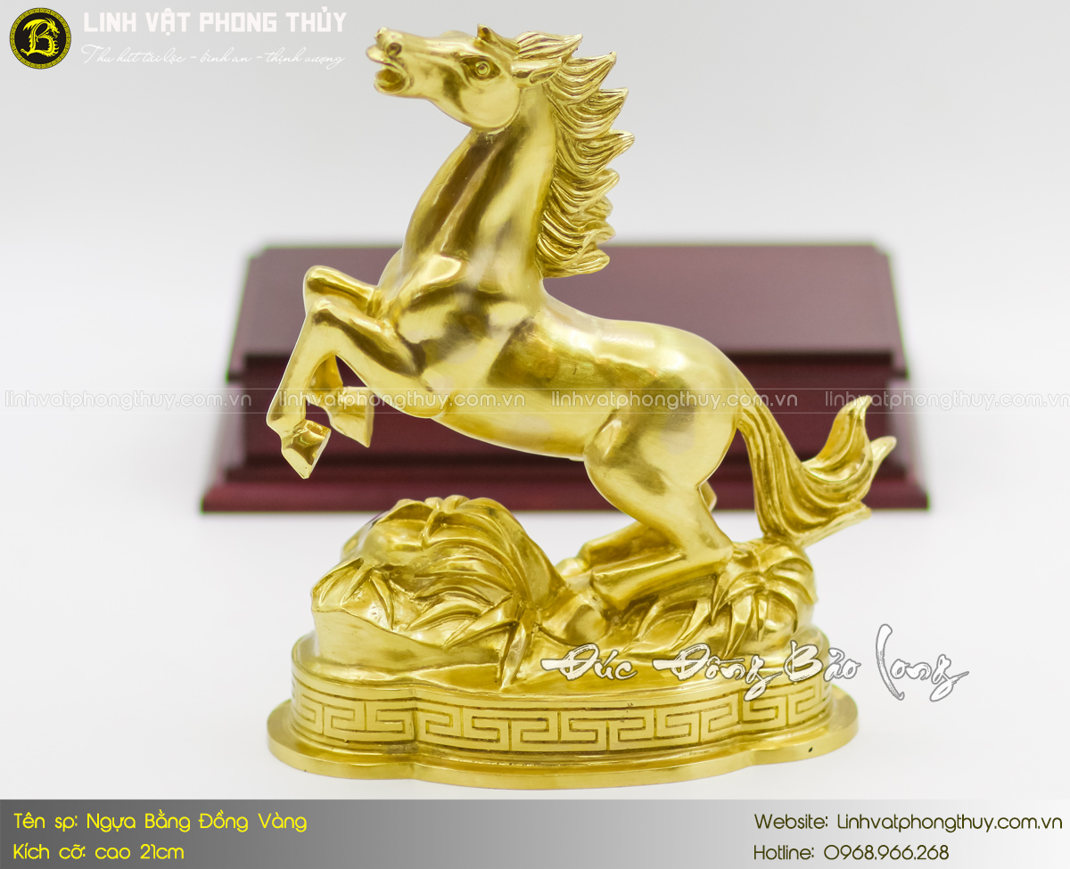 tượng ngựa bằng đồng cao 21cm