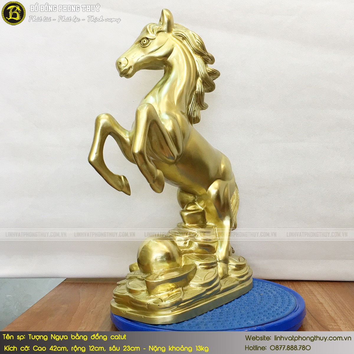 tượng Ngựa bằng đồng catut cao 42cm