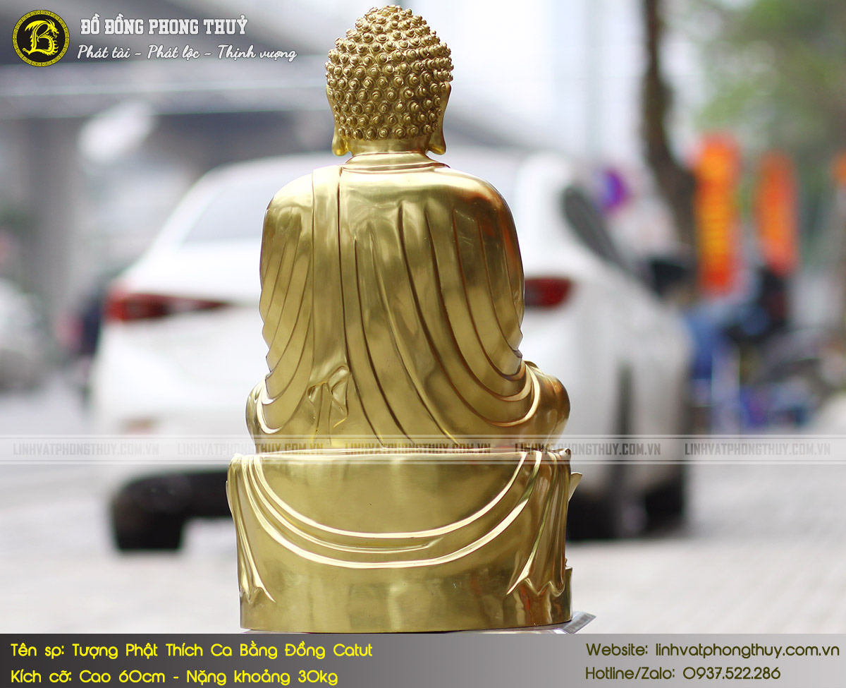 Tượng Phật Thích Ca Bằng Đồng Catut Cao 60cm - TP001 5