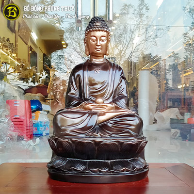Tượng Phật Dược Sư Bằng Đồng Đỏ Cao 39cm - TP012